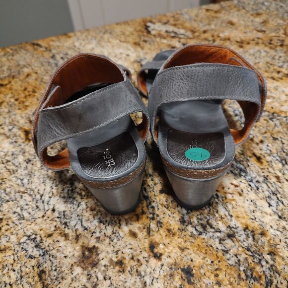 Taos Carousel 2 Platform Wedge Sandals Gray Ankle Strap Cork Mid Heel Sz US 11 - Picture 11 of 14